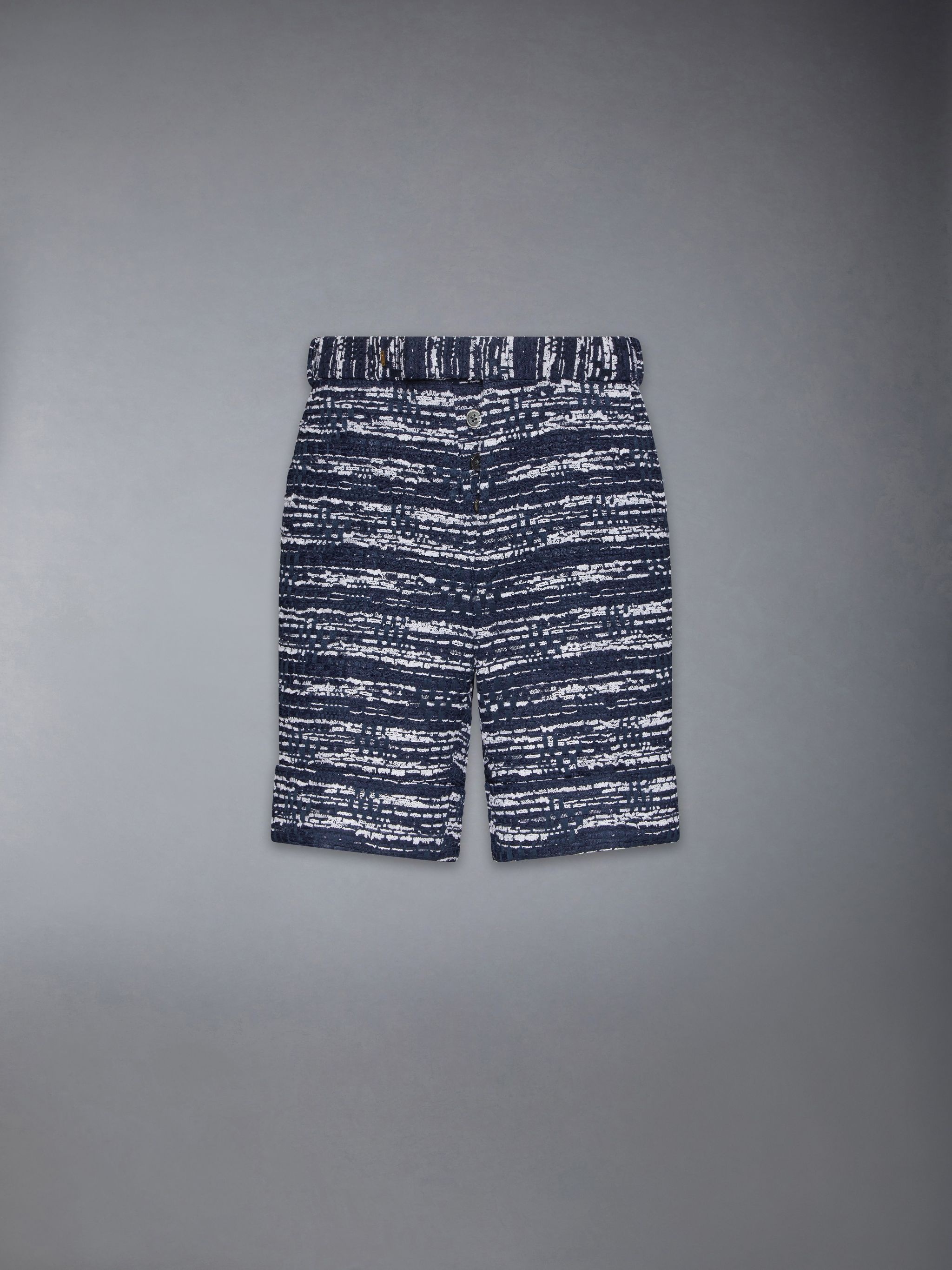 Mélange Tulle Yarn Tweed Beltloop Shorts - 5