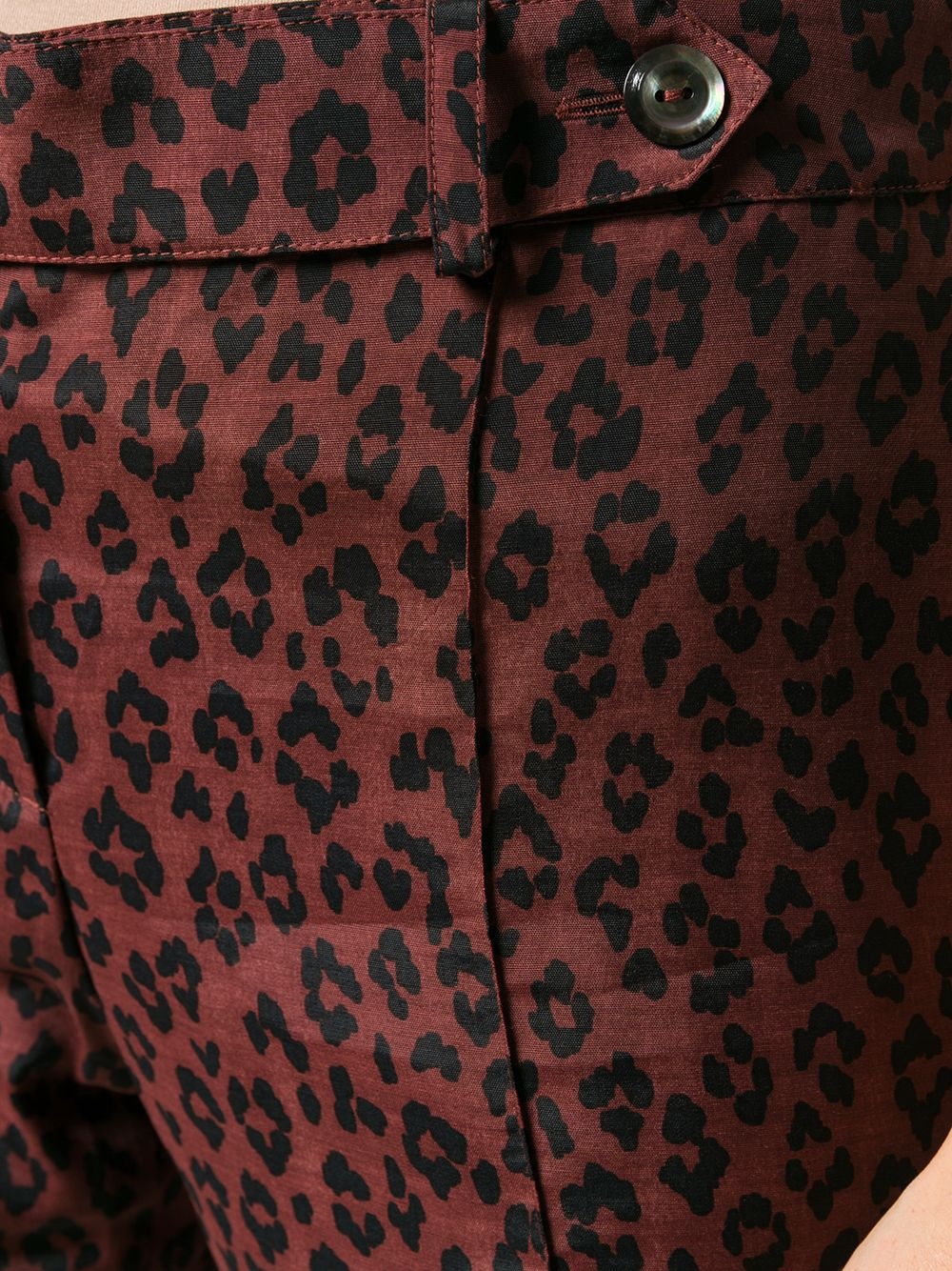 cropped leopard print trousers - 5