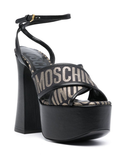 Moschino logo-jacquard 140mm sandals outlook