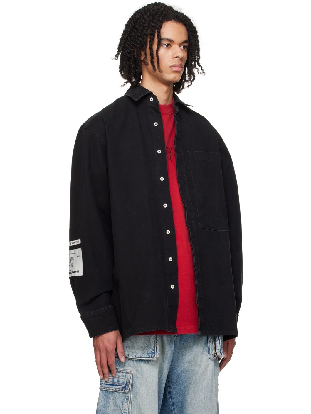 Black Oversized Long Sleeve Shirt - 2