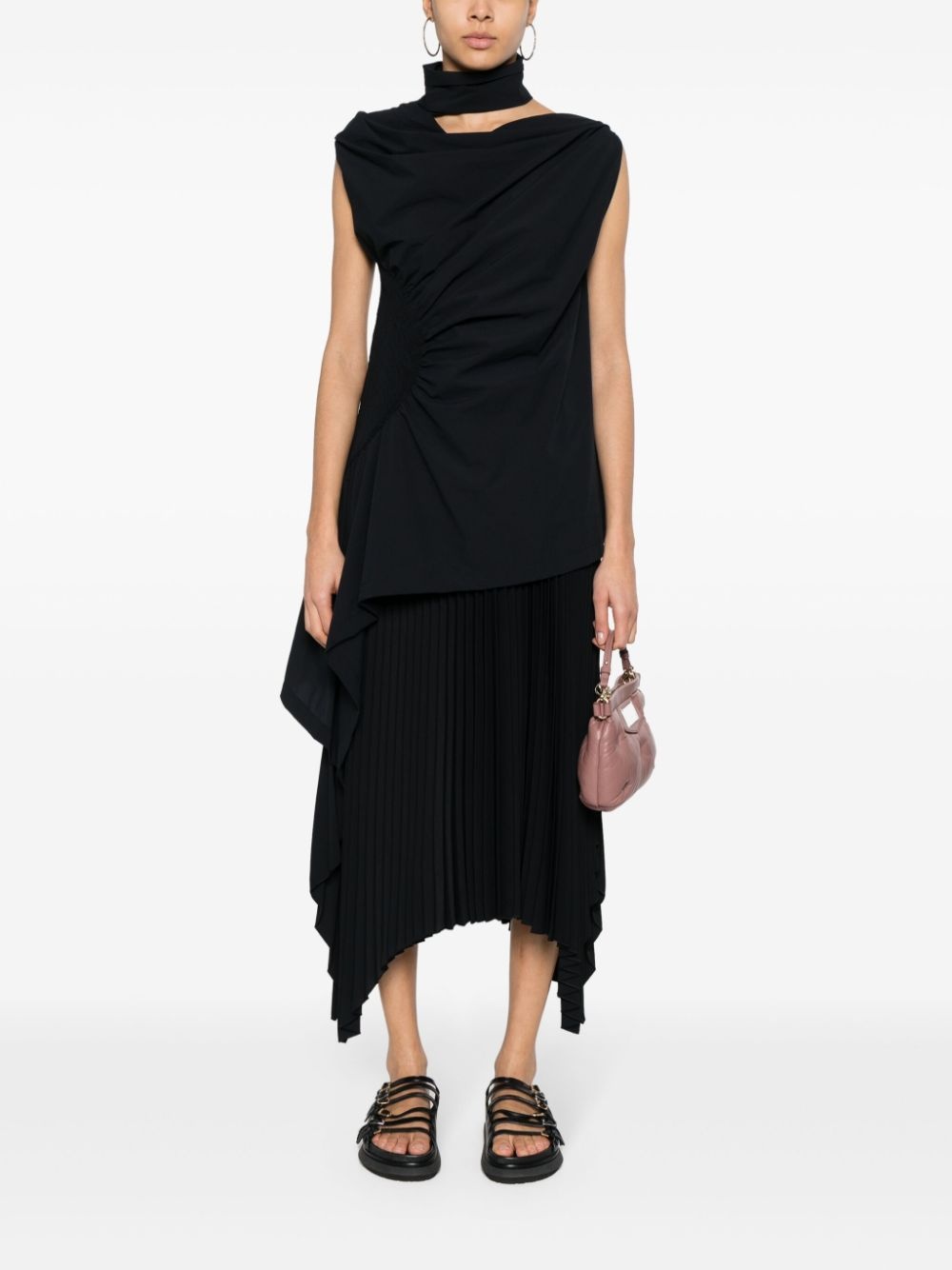 crepe asymmetric blouse - 2