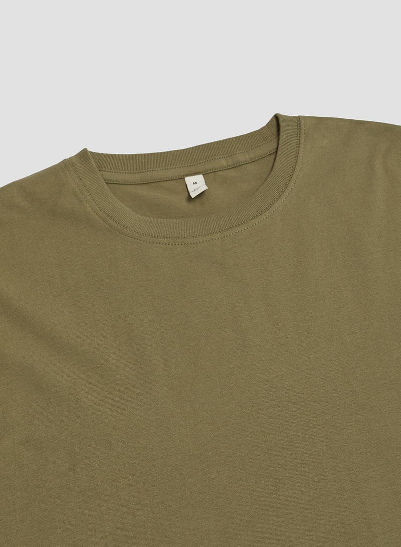 Nigel Cabourn Daily 5.5oz Tee in Khaki outlook