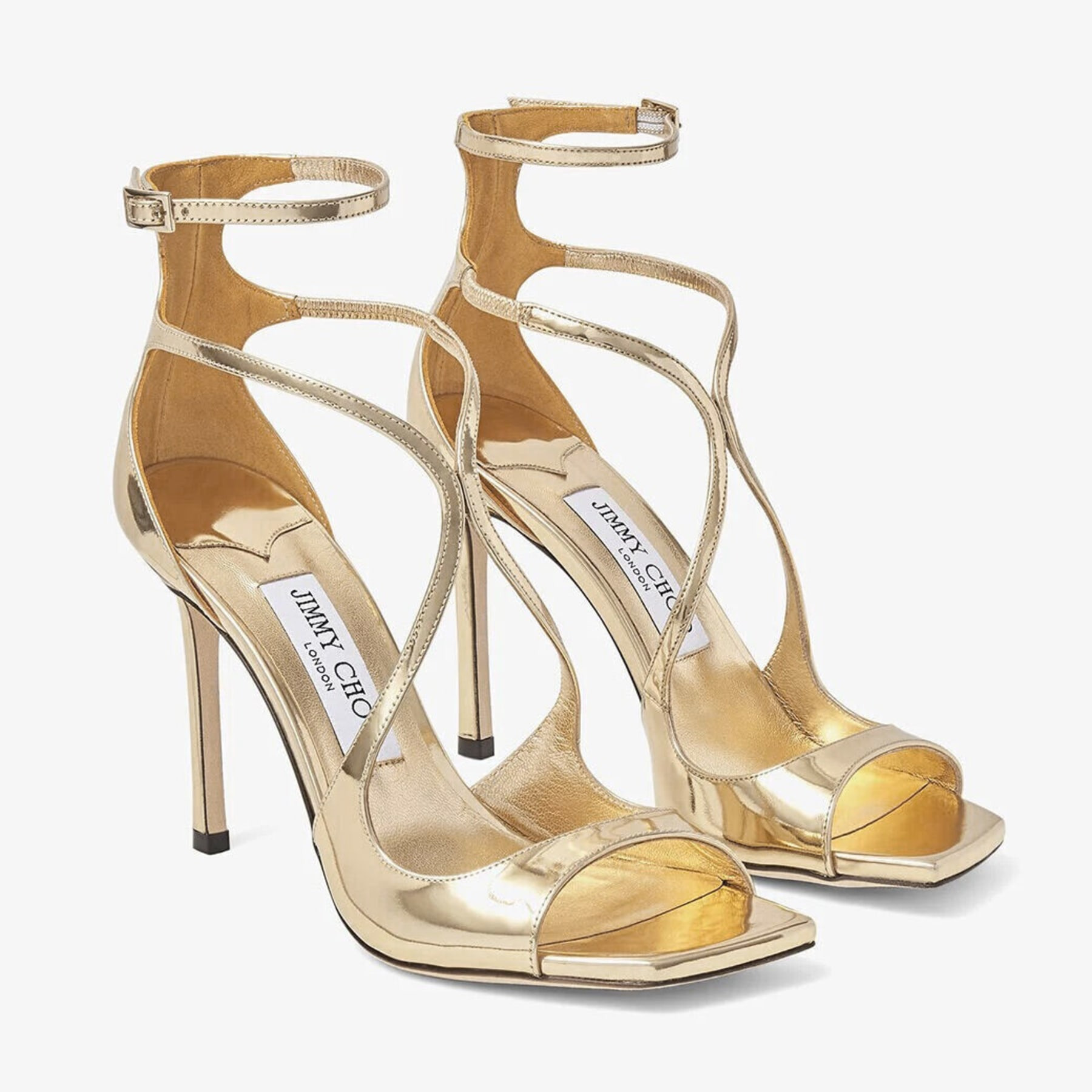 Azia 110
Gold Liquid Metal Leather Sandals - 2