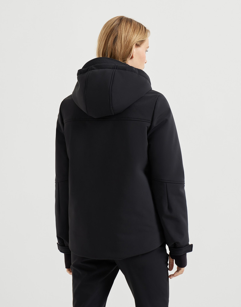 Brunello Cucinelli Bonded techno fabric hooded mountain jacket with Thermore® padding outlook