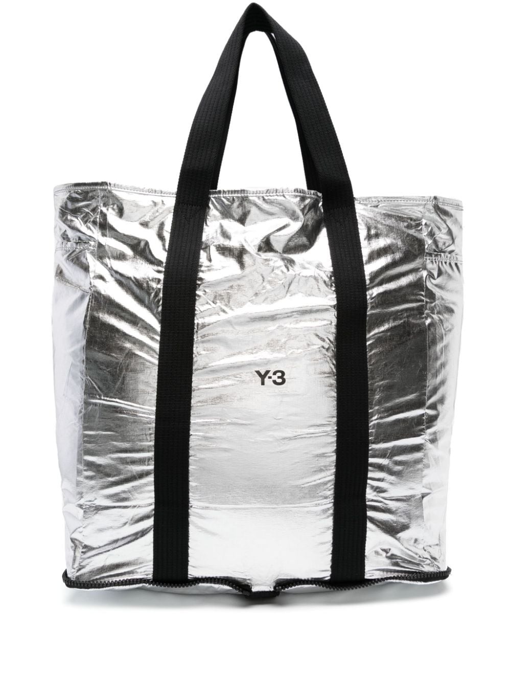 folding-design metallic tote bag - 1