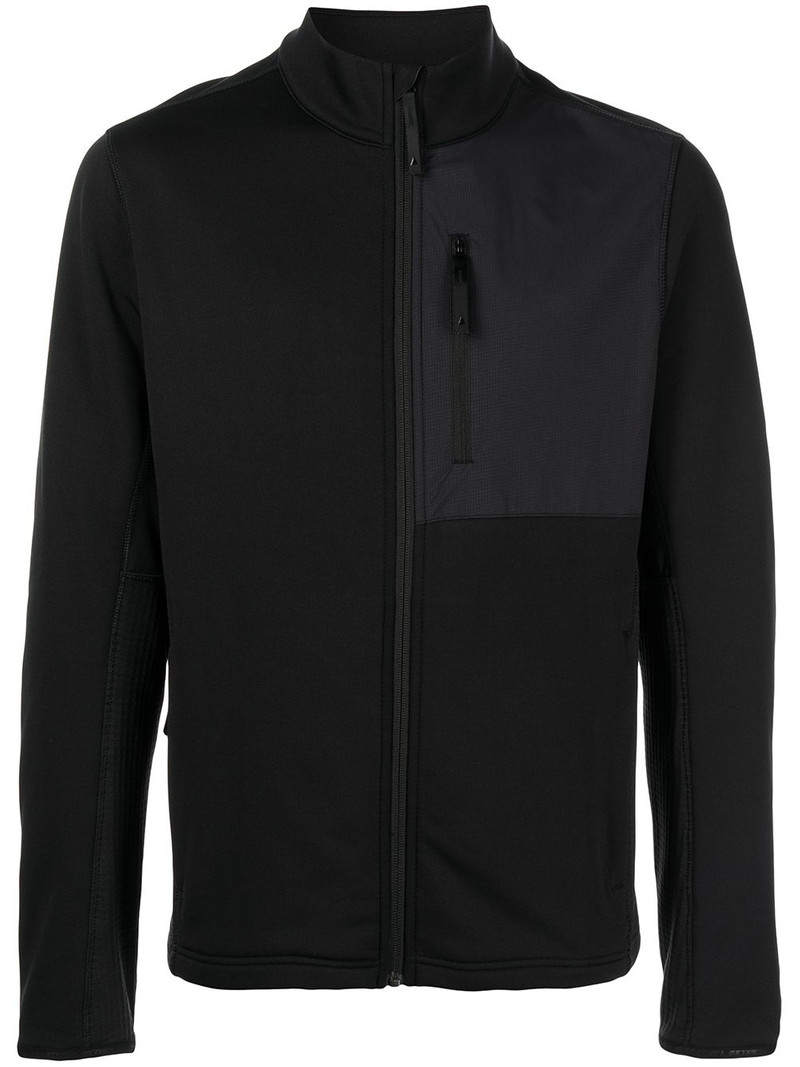 panelled full zip sweater 1