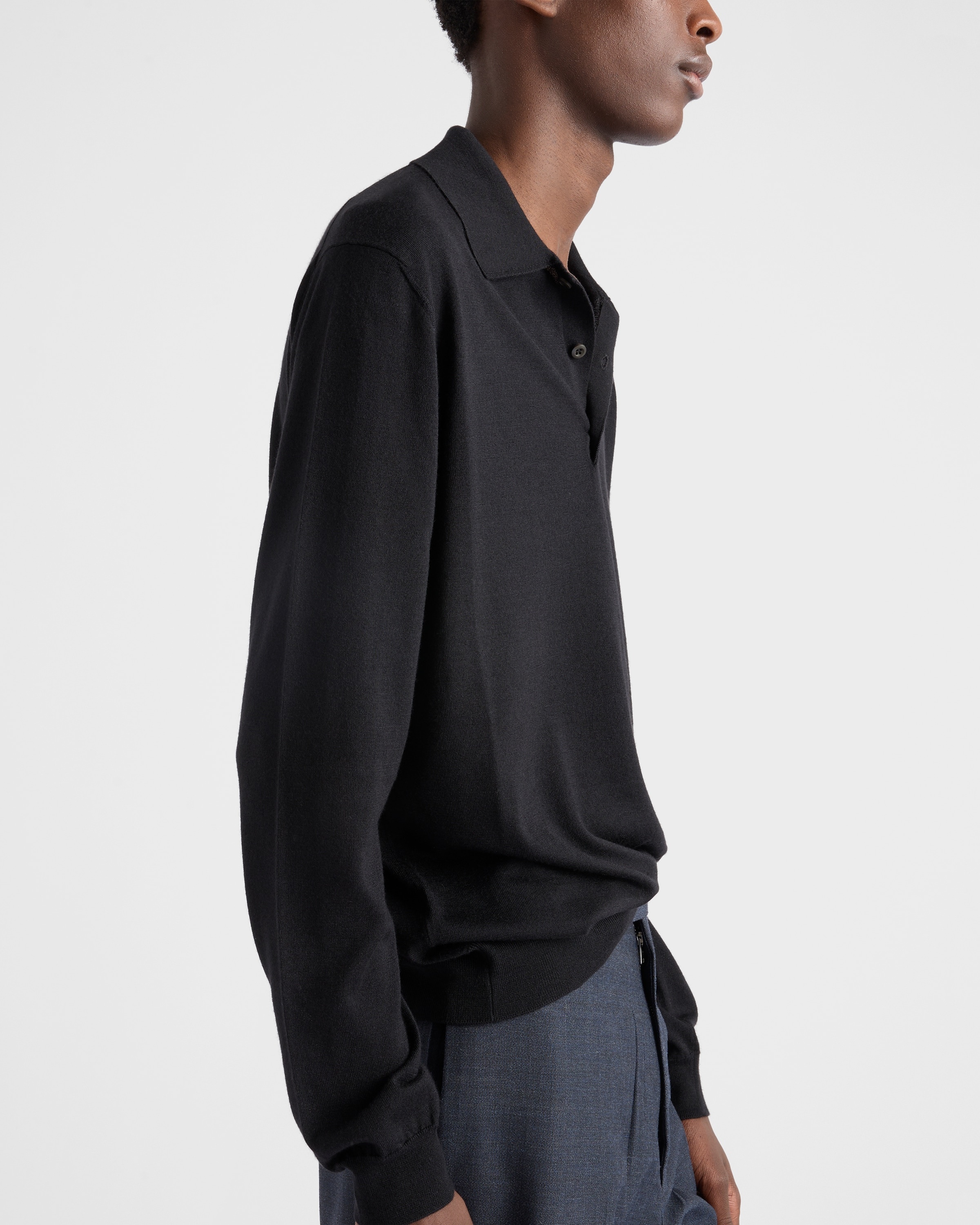 Cashmere and silk polo shirt - 4