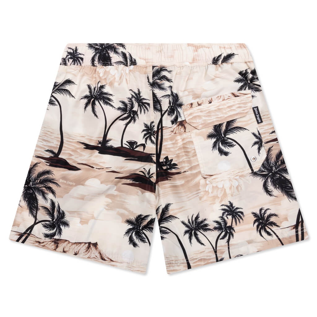 HAWAIIAN DREAM SWIM SHORTS - BEIGE/BLACK - 2