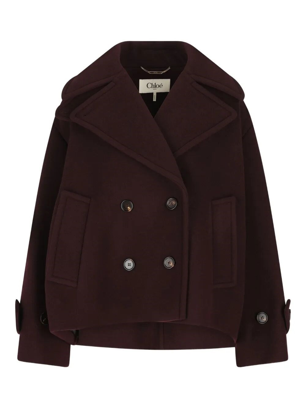 Introducing the exquisite 'PEACOAT' from the renowned brand CHLOE, a stunning addition to the coat c - 1