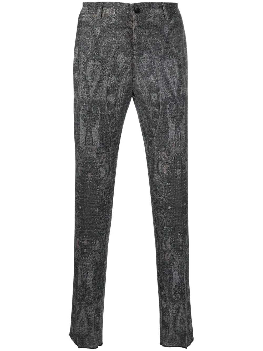 paisley-print tapered trousers - 1