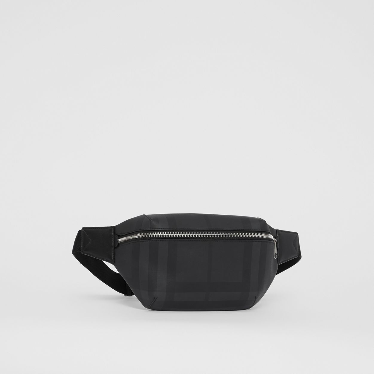 Medium London Check and Leather Bum Bag - 9