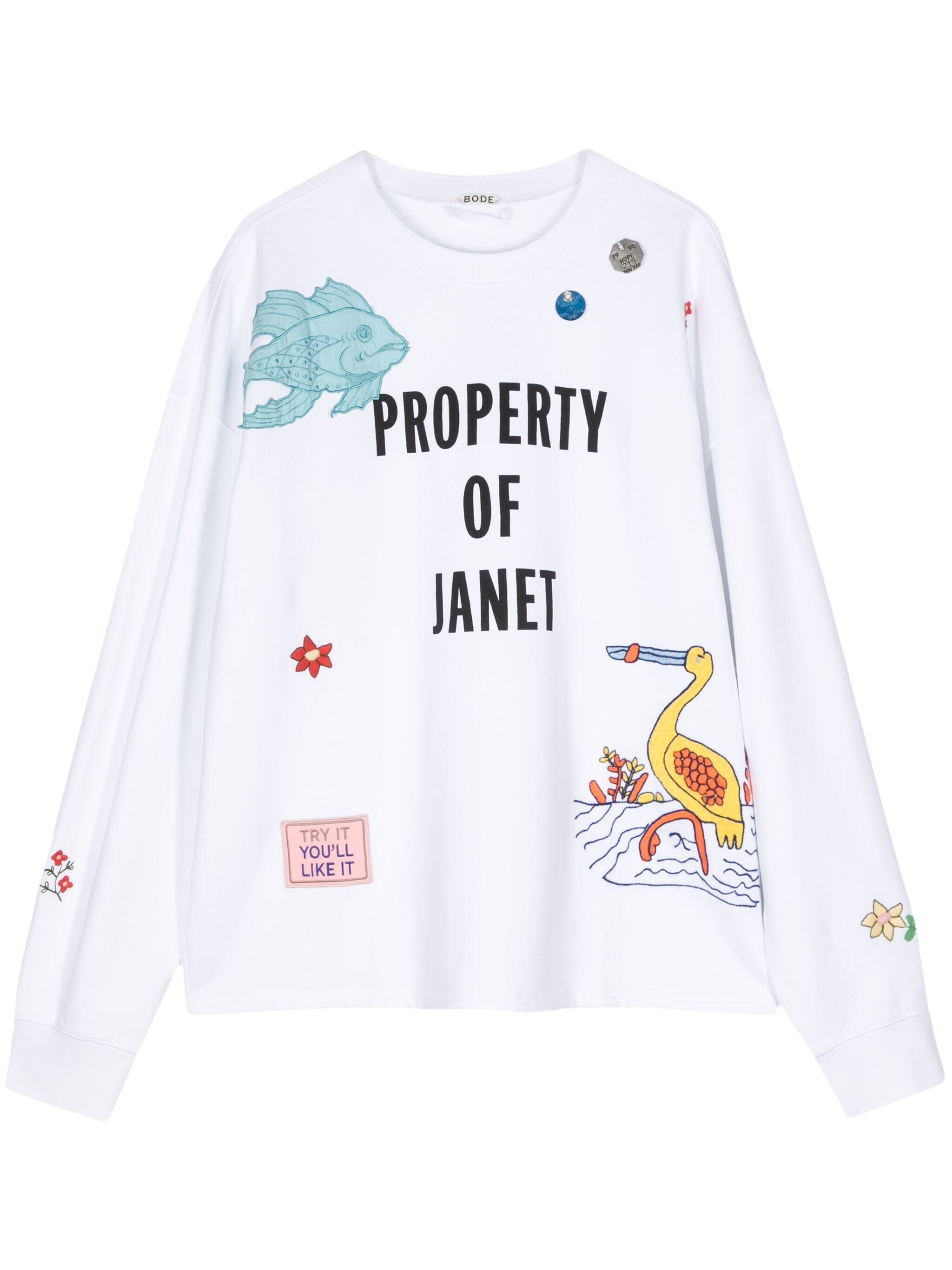 Property of Janet cotton sweatshirt - 1
