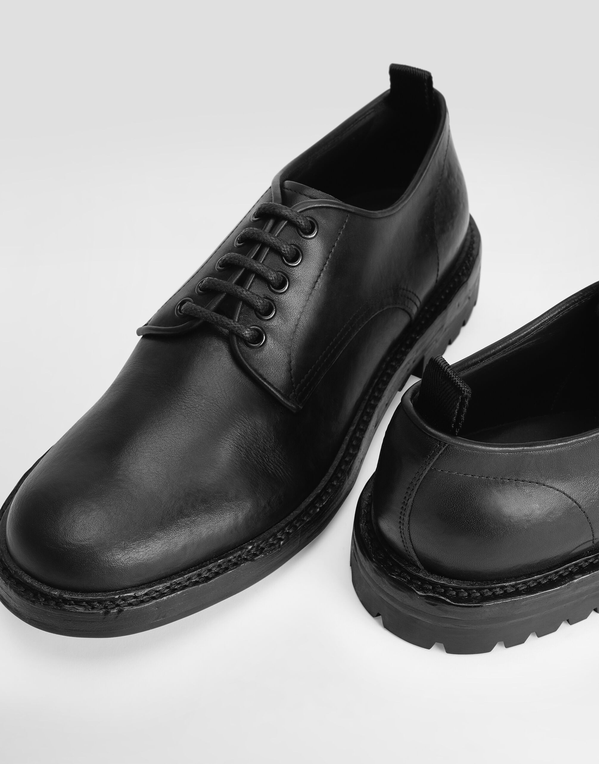 Calfskin derby shoes - 4