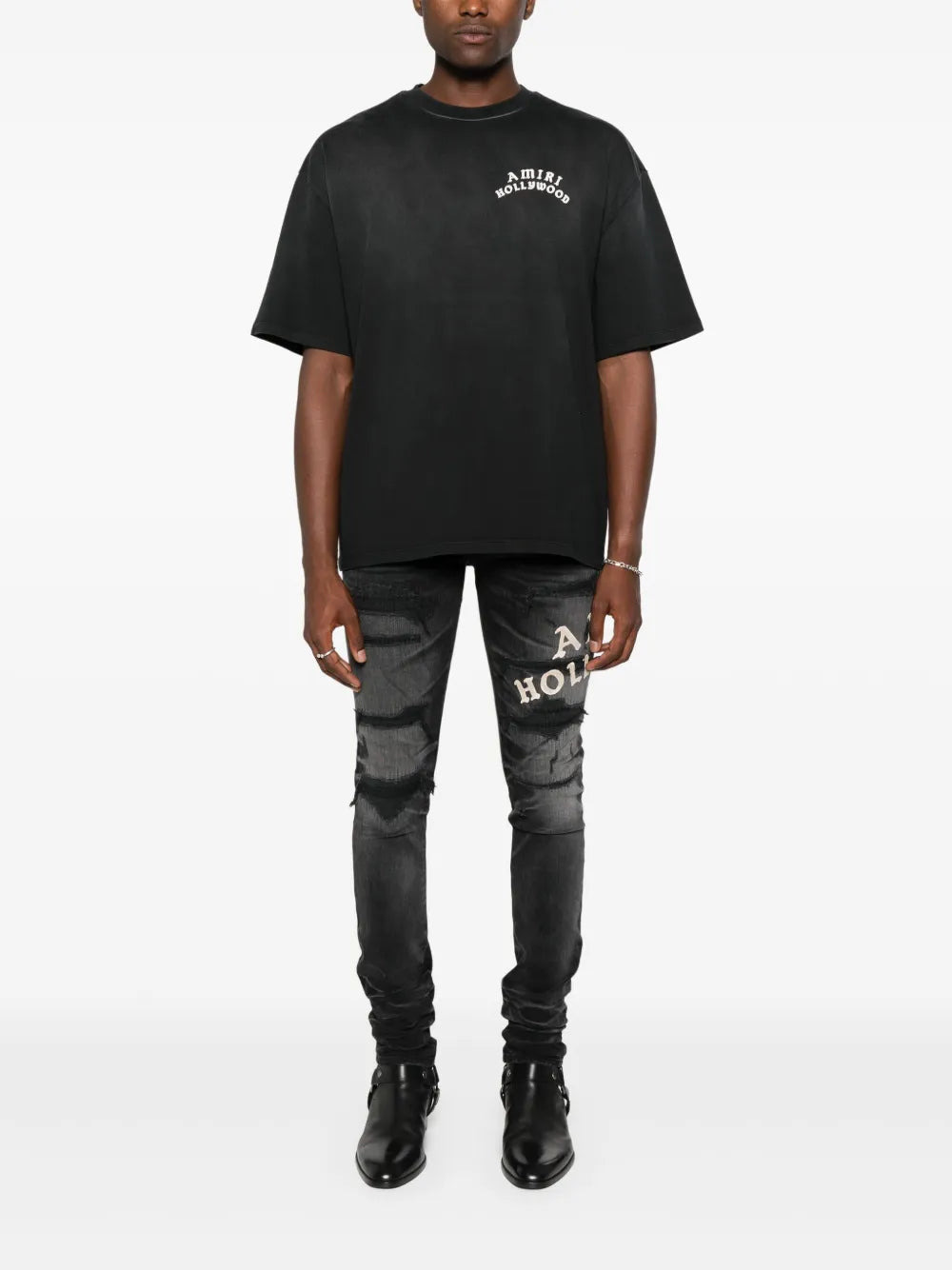 Amiri Men Distressed Skinny Jeans - 2