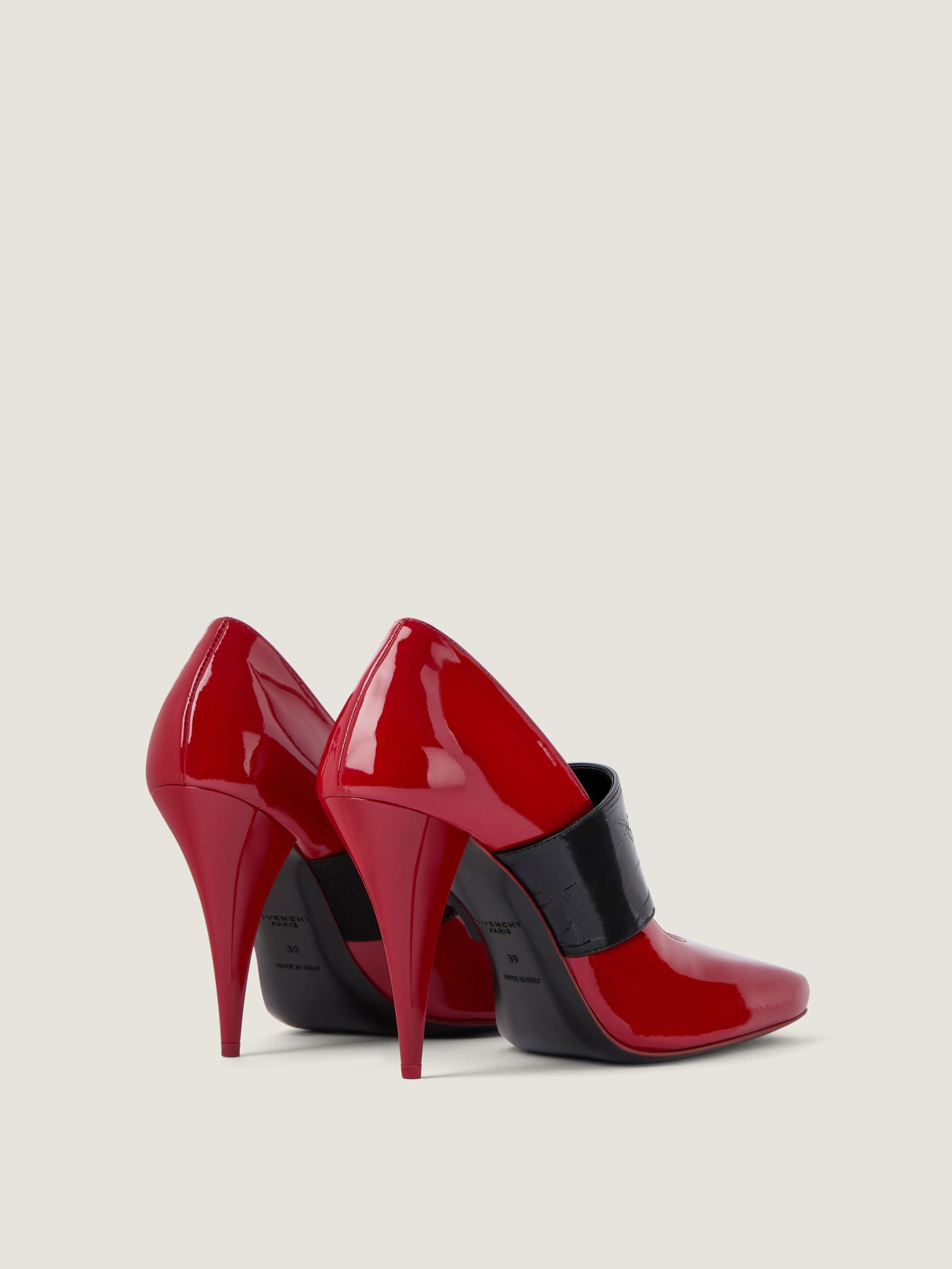 SLICED SQUARE GIVENCHY TAPE PUMPS IN PATENT LEATHER - 5