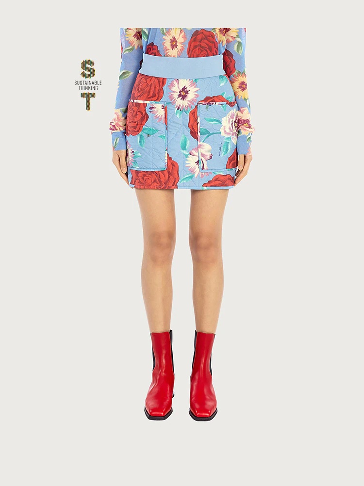 QUILTED SHORT SKIRT - 2