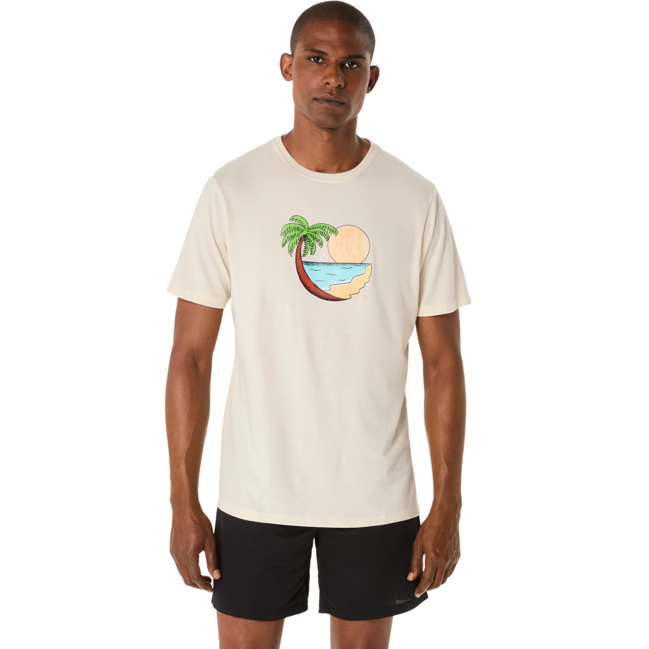UNISEX ASICS PALM IN THE SUN SHORT SLEEVE TEE - 1
