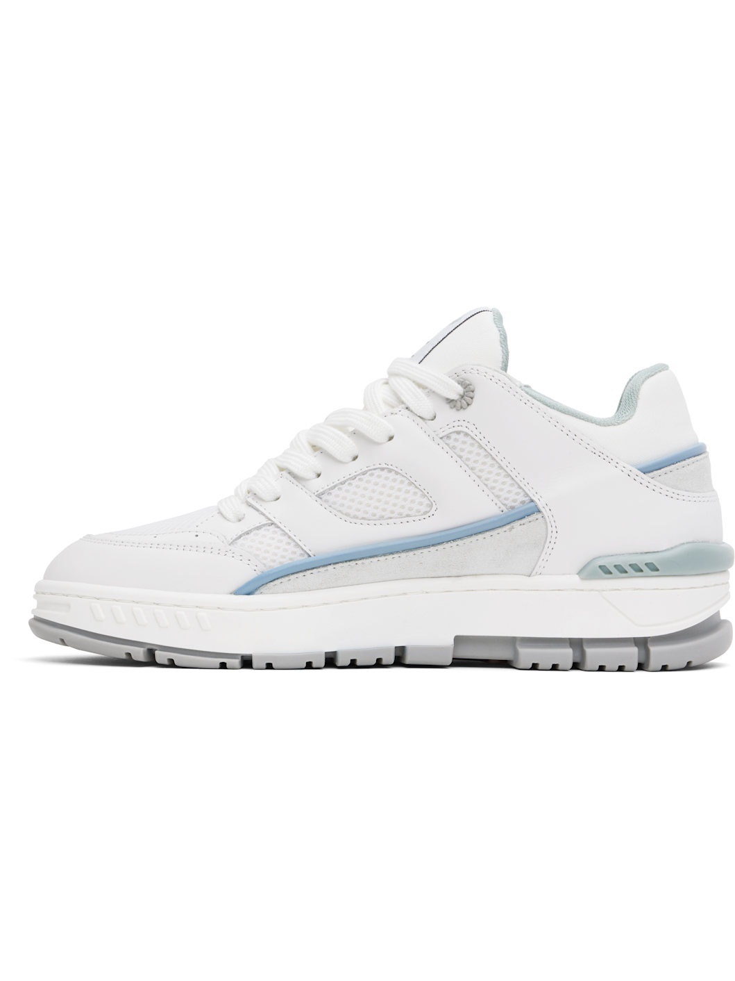 White & Blue Area Lo Sneakers - 3