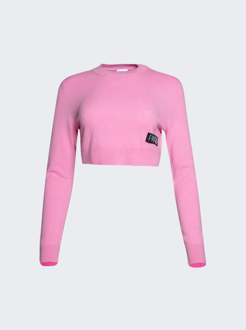 Cropped Long Sleeve Jumper Pink Pearl 1