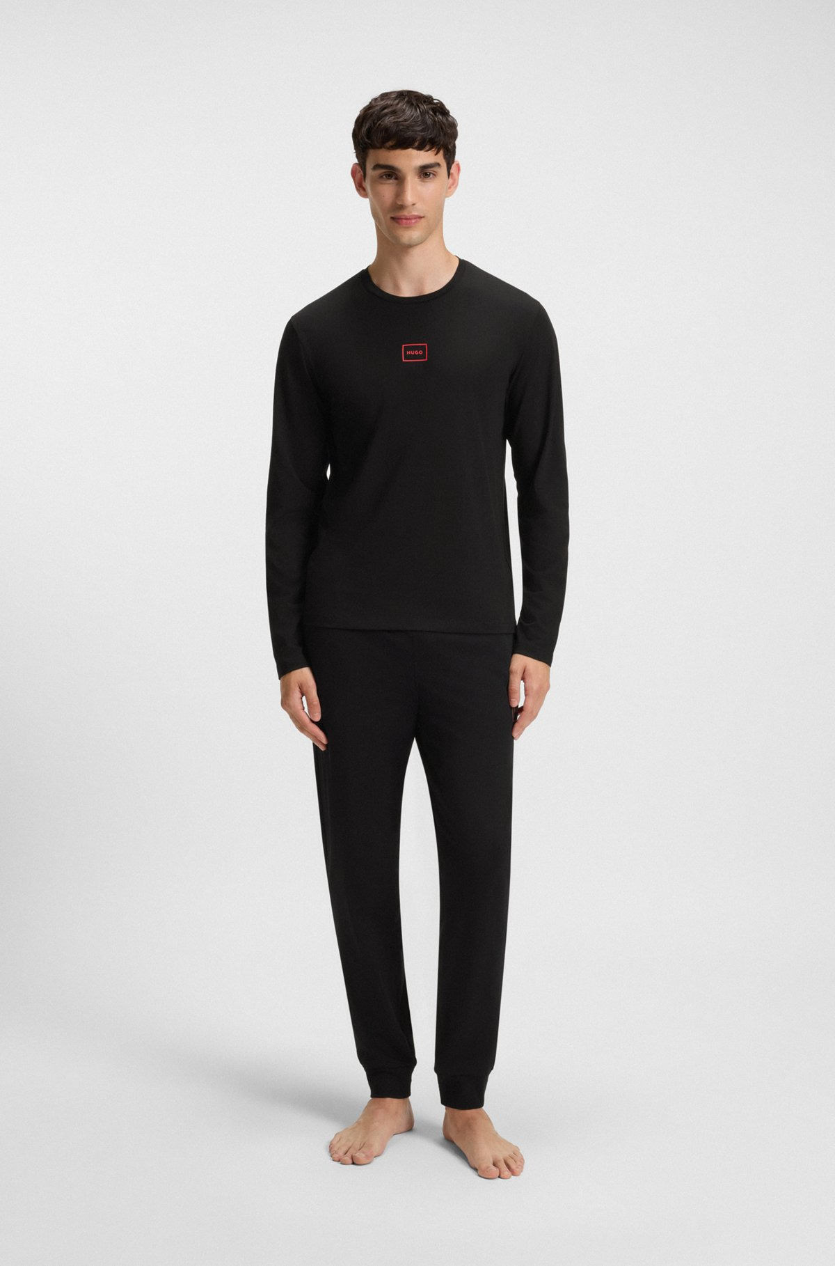 STRETCH-COTTON UNDERWEAR T-SHIRT WITH LOGO PRINT - 2