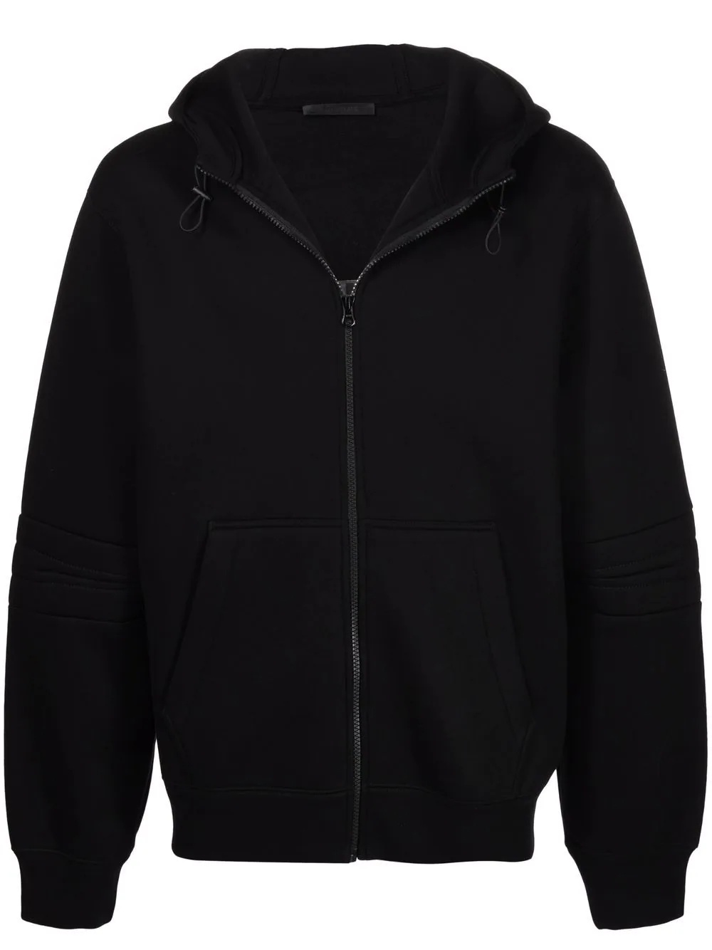 embossed-logo zip-up hoodie - 1