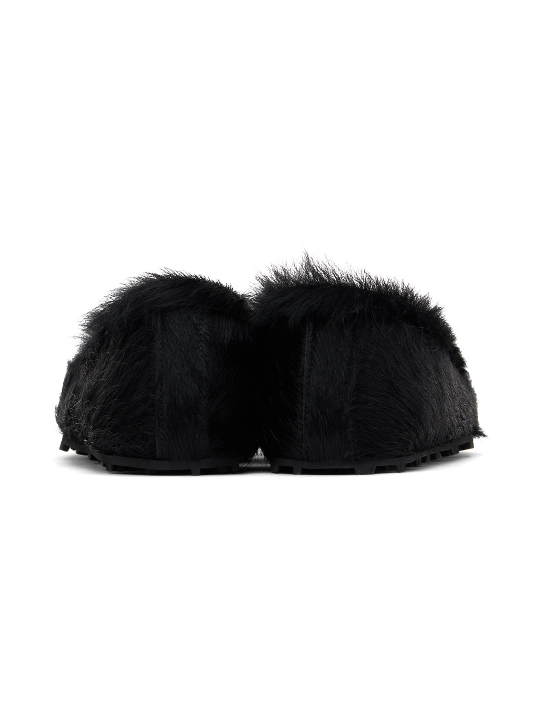 Black Calf-Hair Moc Loafers - 2