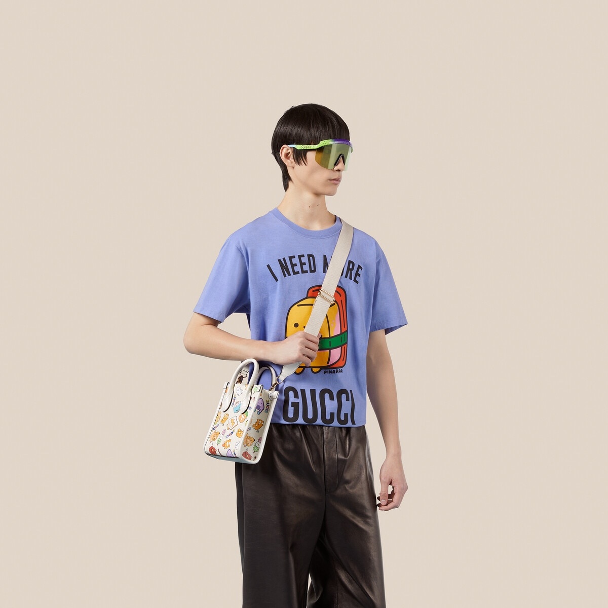 Gucci animal print mini tote bag - 3