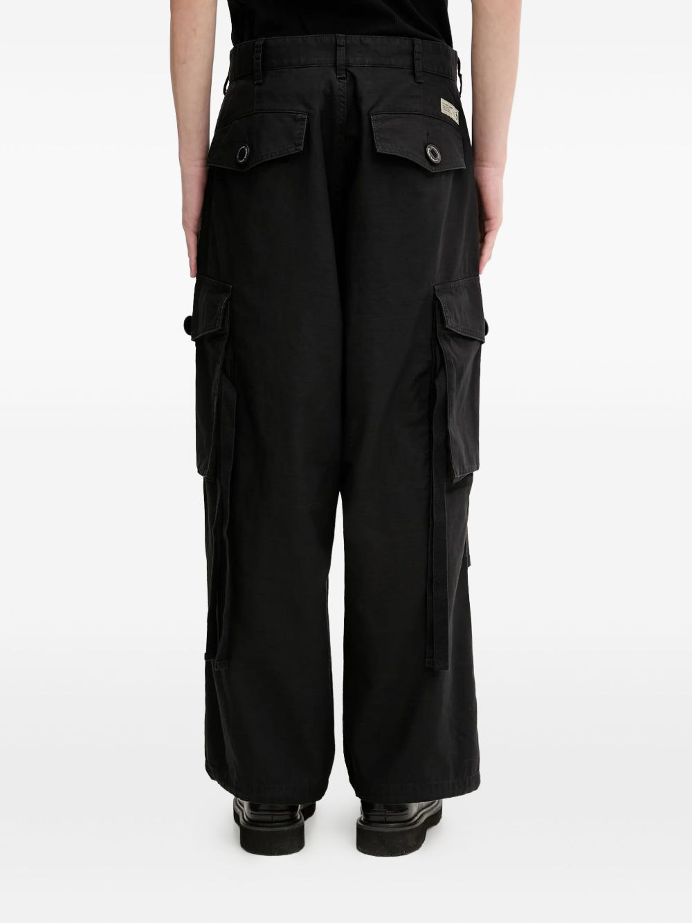 logo-patch cargo pants - 3