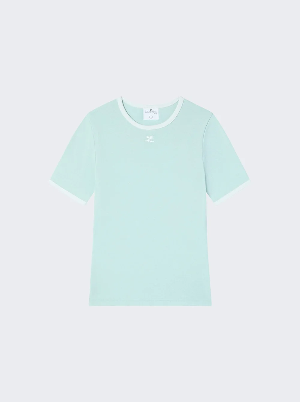 Signature Contrast Tee Light Mint And Heritage White - 1