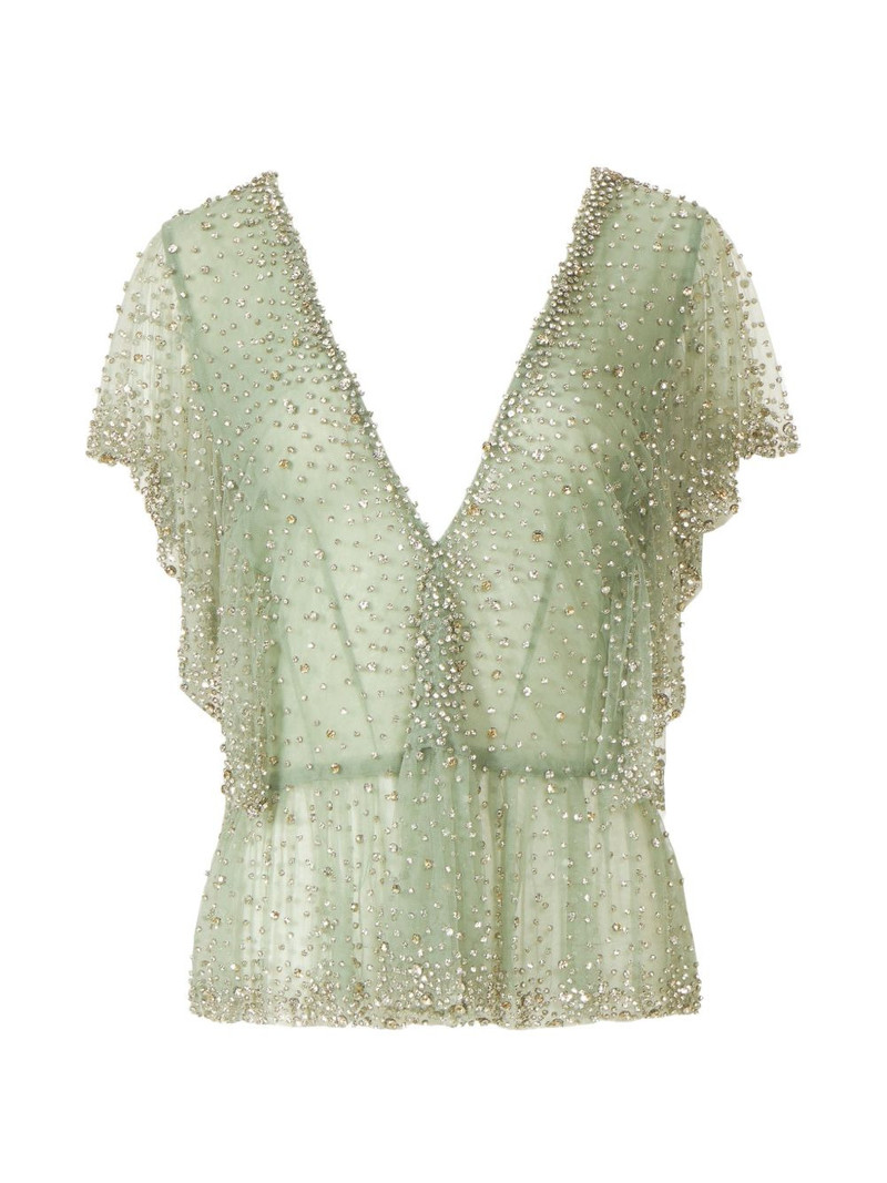 Aletta crystal peplum top 1
