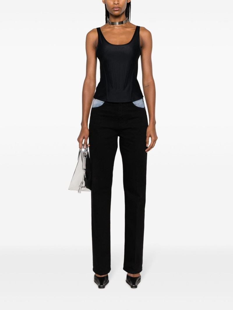 MUGLER boned scoop-neck tank top outlook