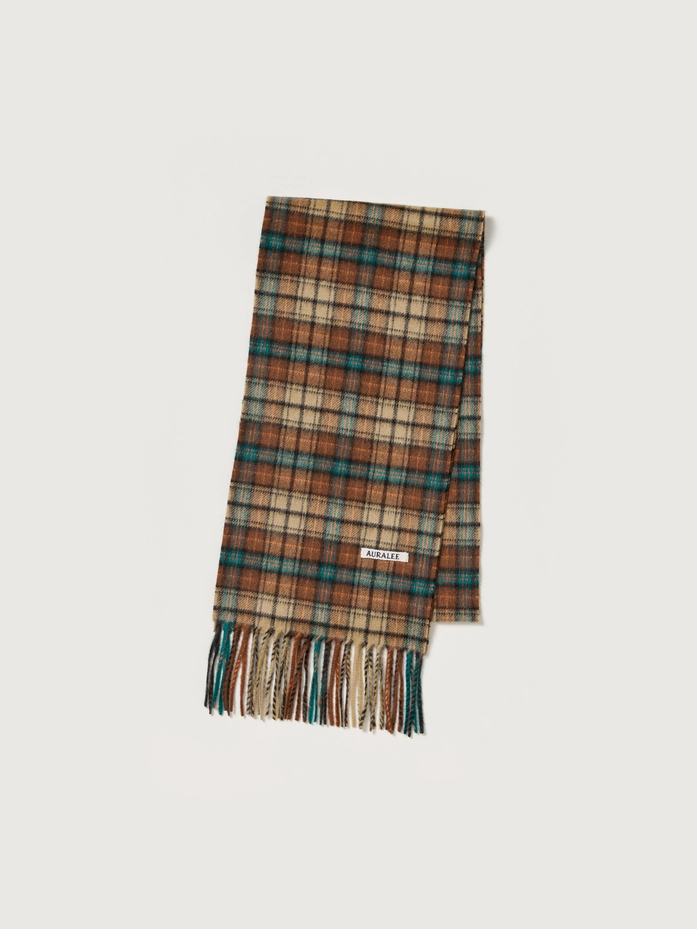 CASHMERE CHECK LONG STOLE - 1