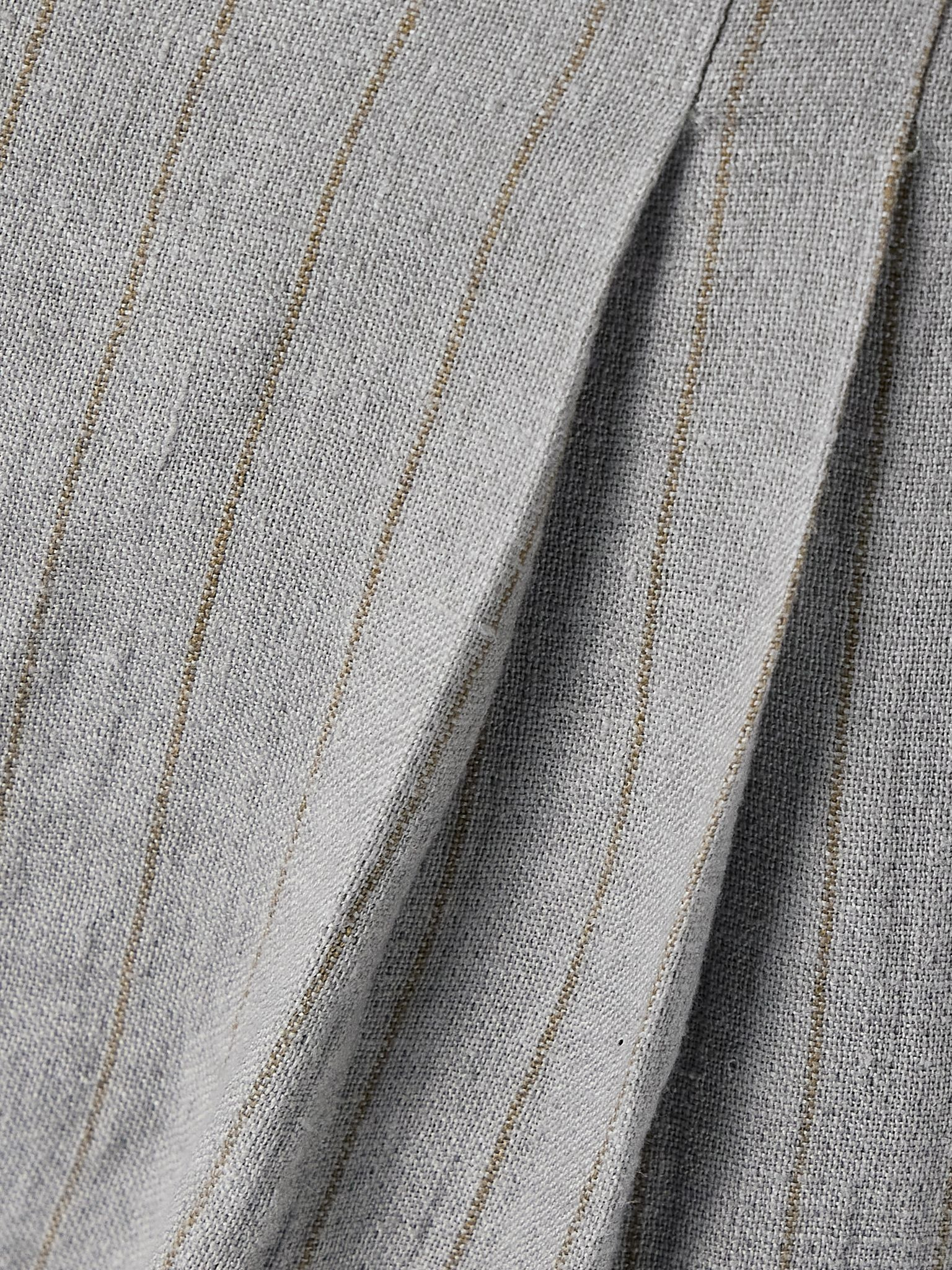 Lupe pleated striped linen wide-leg pants Gray - 5
