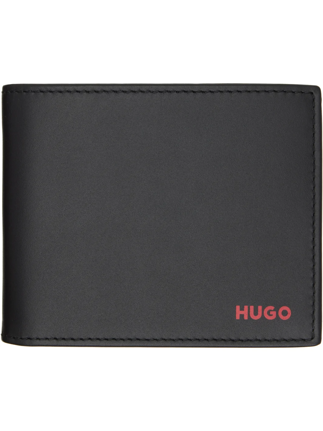 Black Leather Trifold Wallet - 1