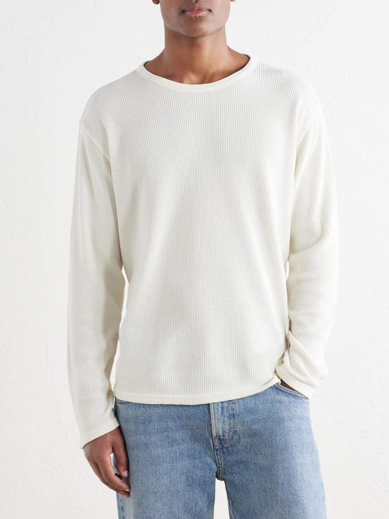 Waffle-Knit Cotton T-Shirt 3