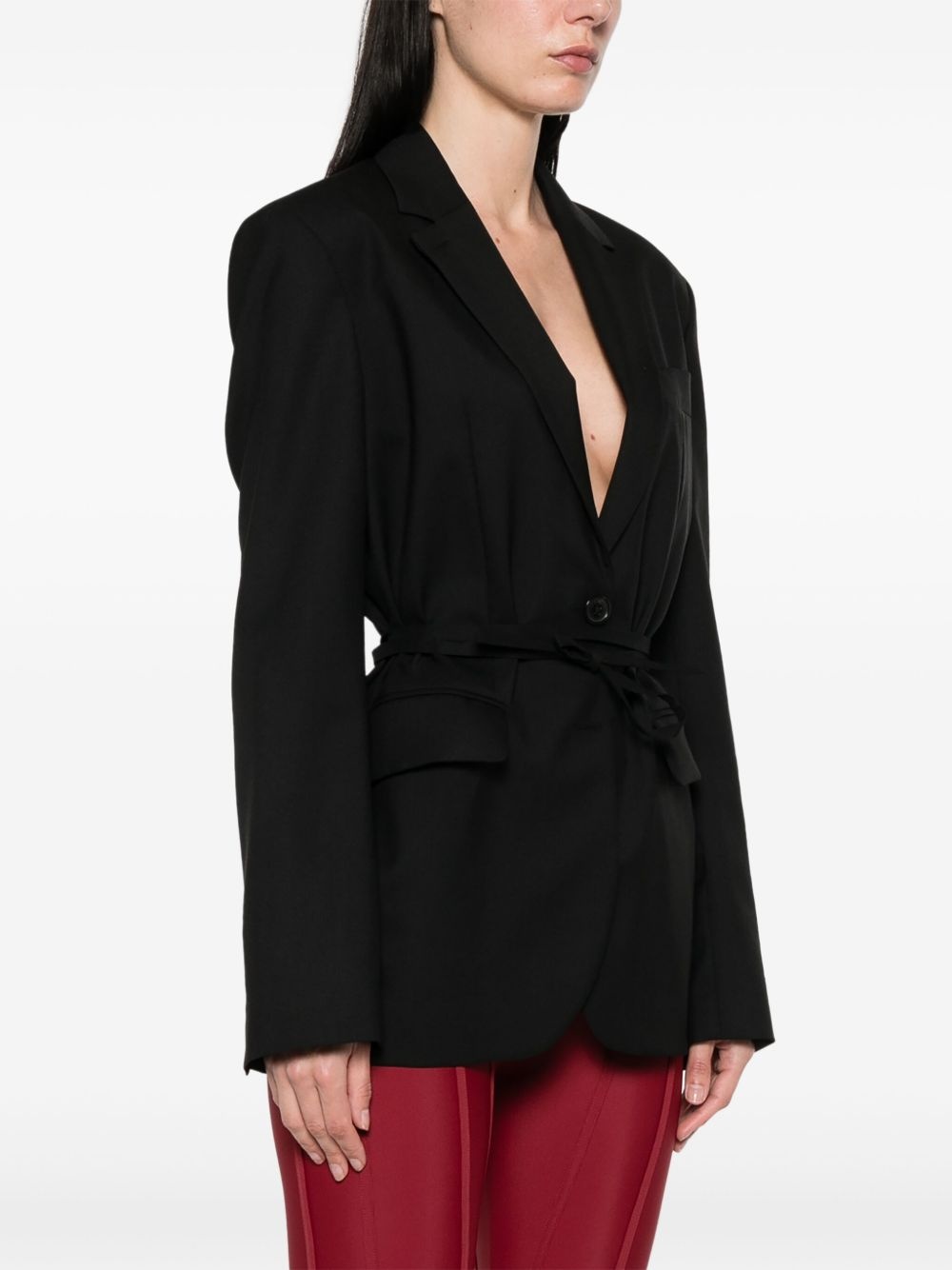 waisted blazer - 3