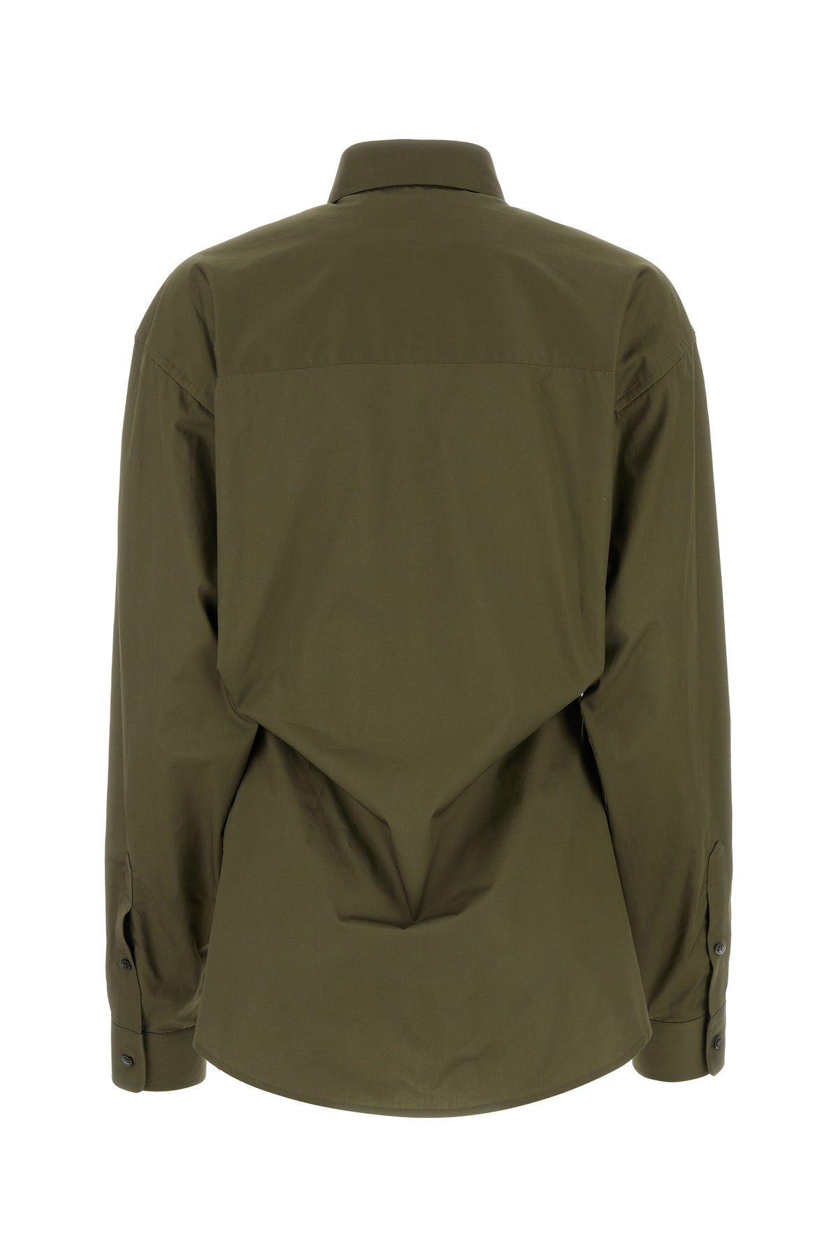 Army green poplin Anne shirt - 2