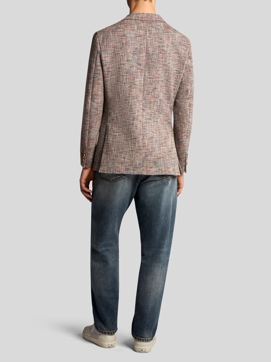 COTTON- AND WOOL-BLEND BLAZER - 4
