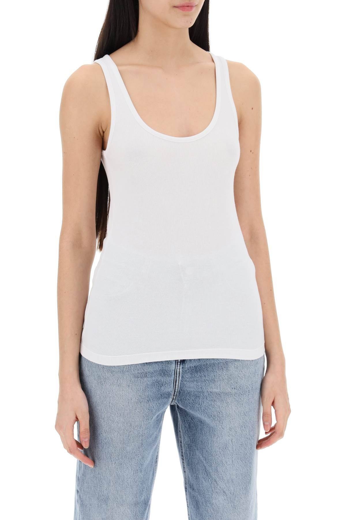 "RIBBED JERSEY TANK TOP WITH - 3