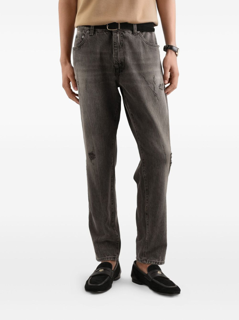 distressed-effect jeans 4