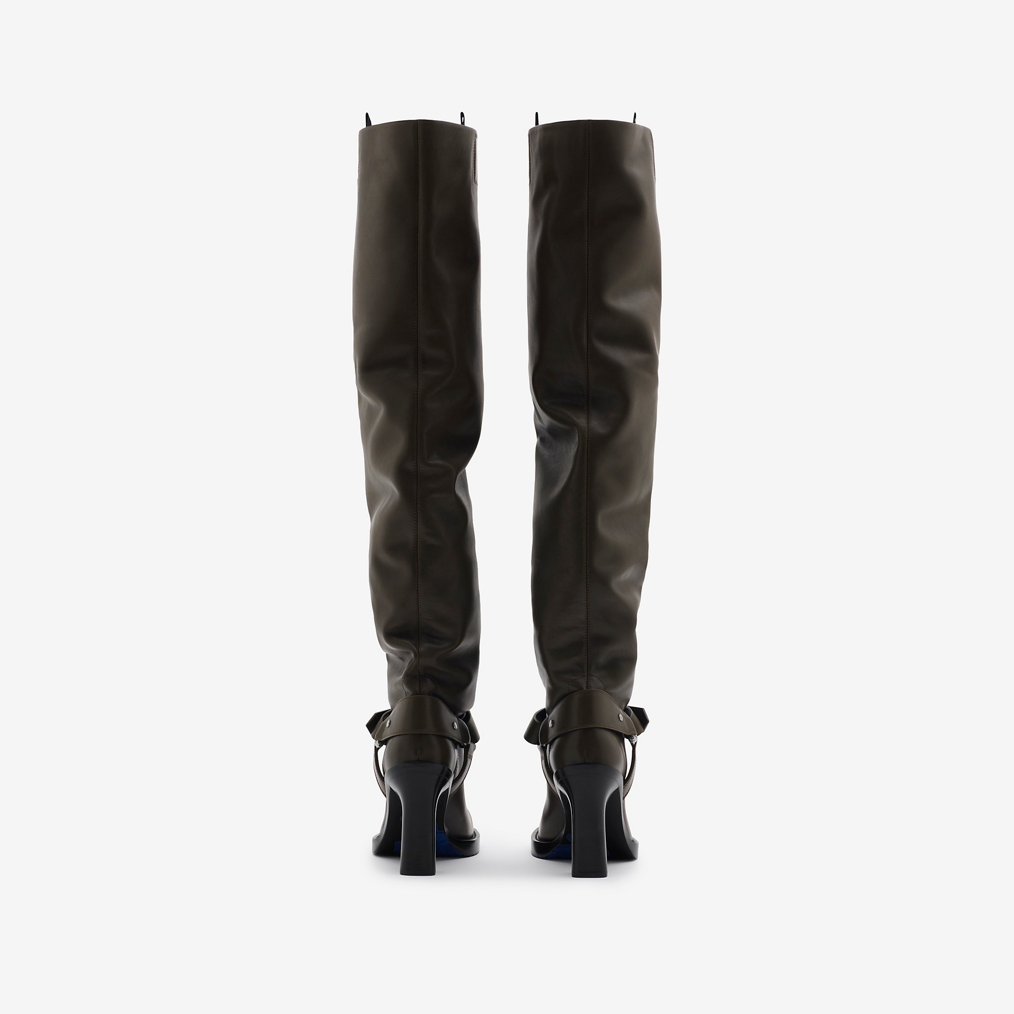 BURBERRY Embellished leather over-the-knee boots | NET-A-PORTER