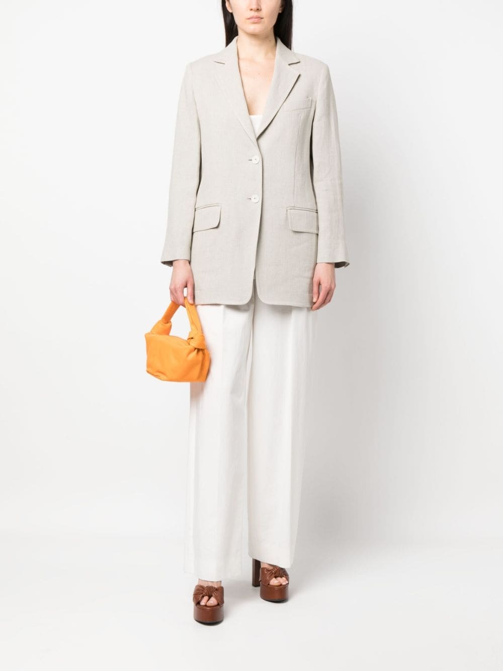 Adelchi oversized linen blazer - 2