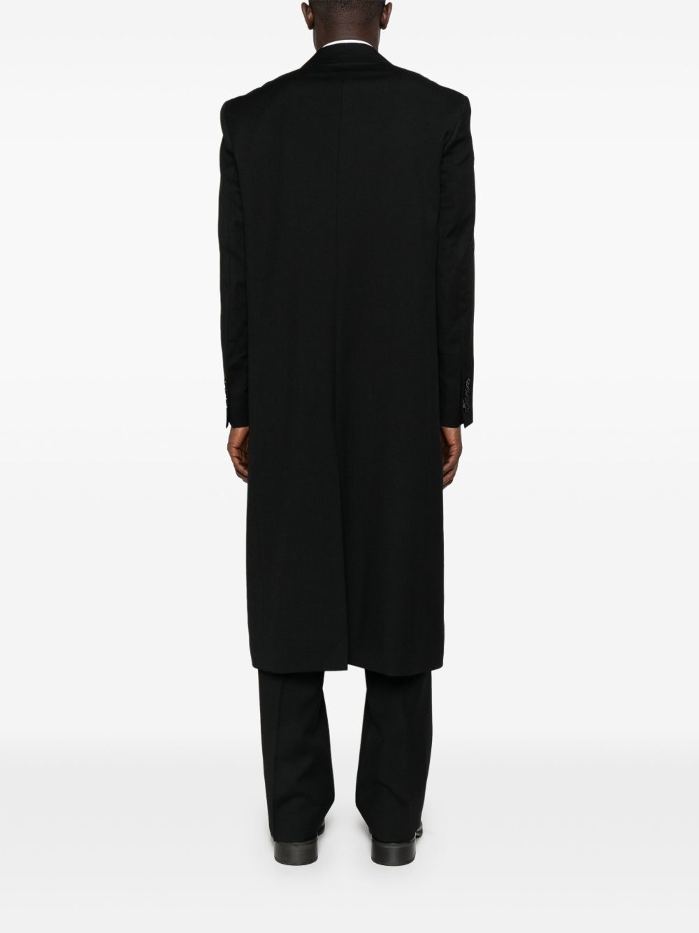 virgin wool double-breasted coat - 4
