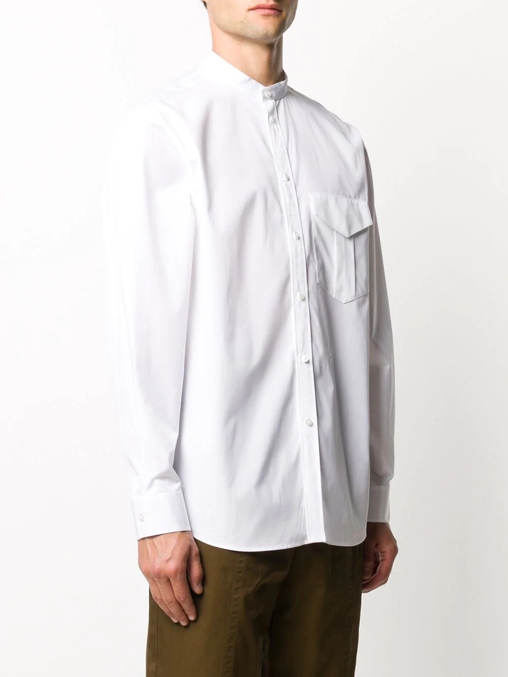 chest-pocket cotton shirt - 3