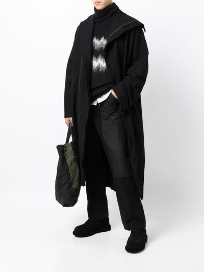 Yohji Yamamoto zip-up midi coat outlook