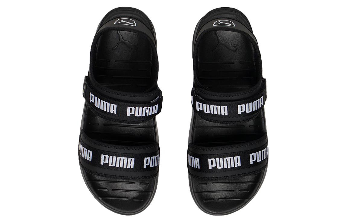 (WMNS) PUMA Softride Slide 'Wordmark - Black White' 384128-01 - 4
