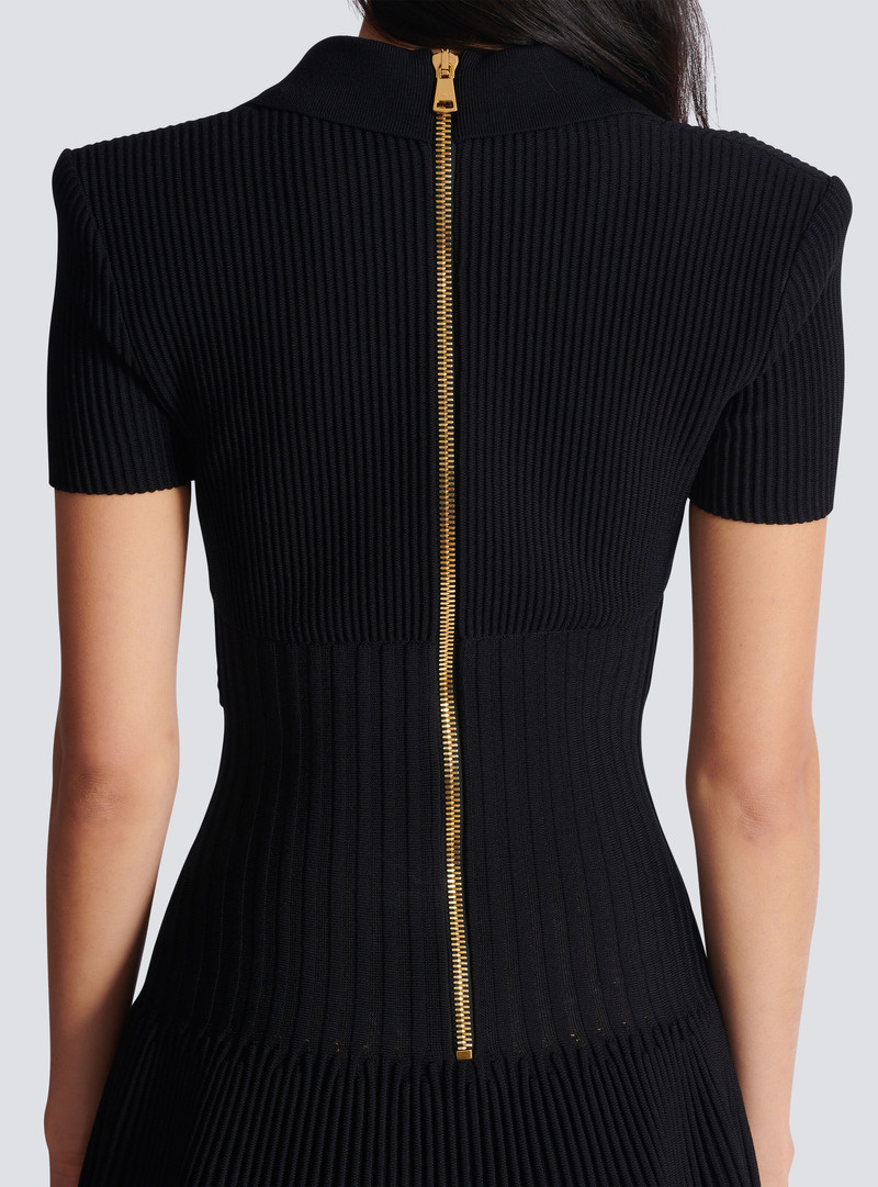 Short flared knit dress 6