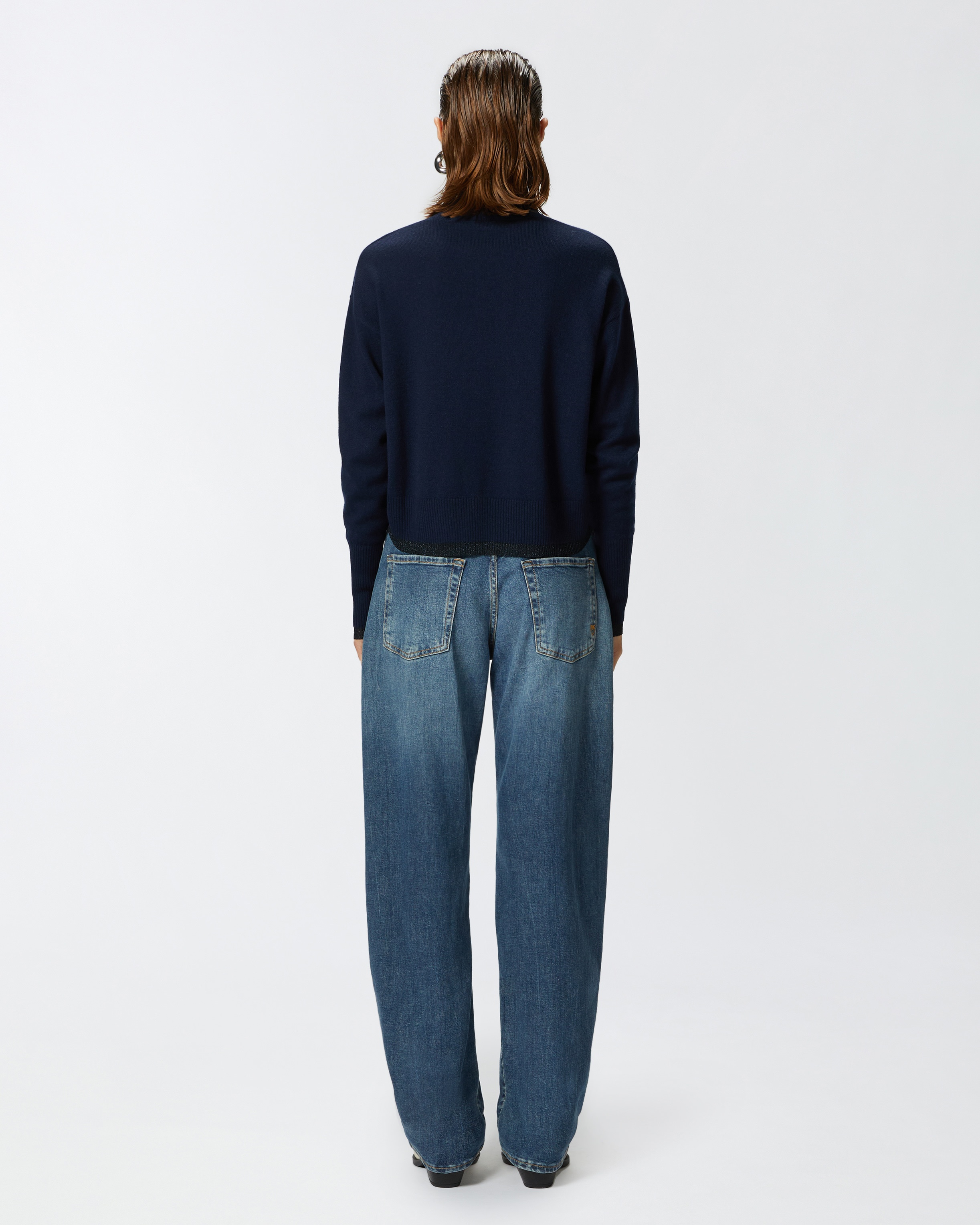 CASHMERE-BLEND TURTLENECK WITH METALLIC CUFFS - 4