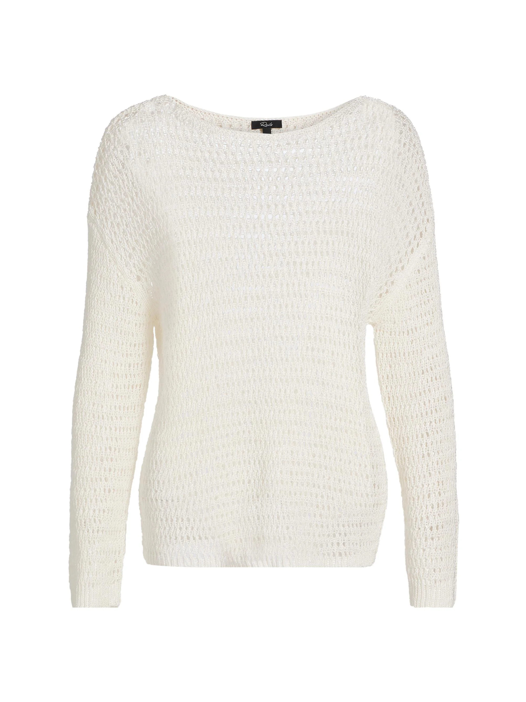 Women's Evangeline Oversized Open Stitch Sweater - Ivory - 1