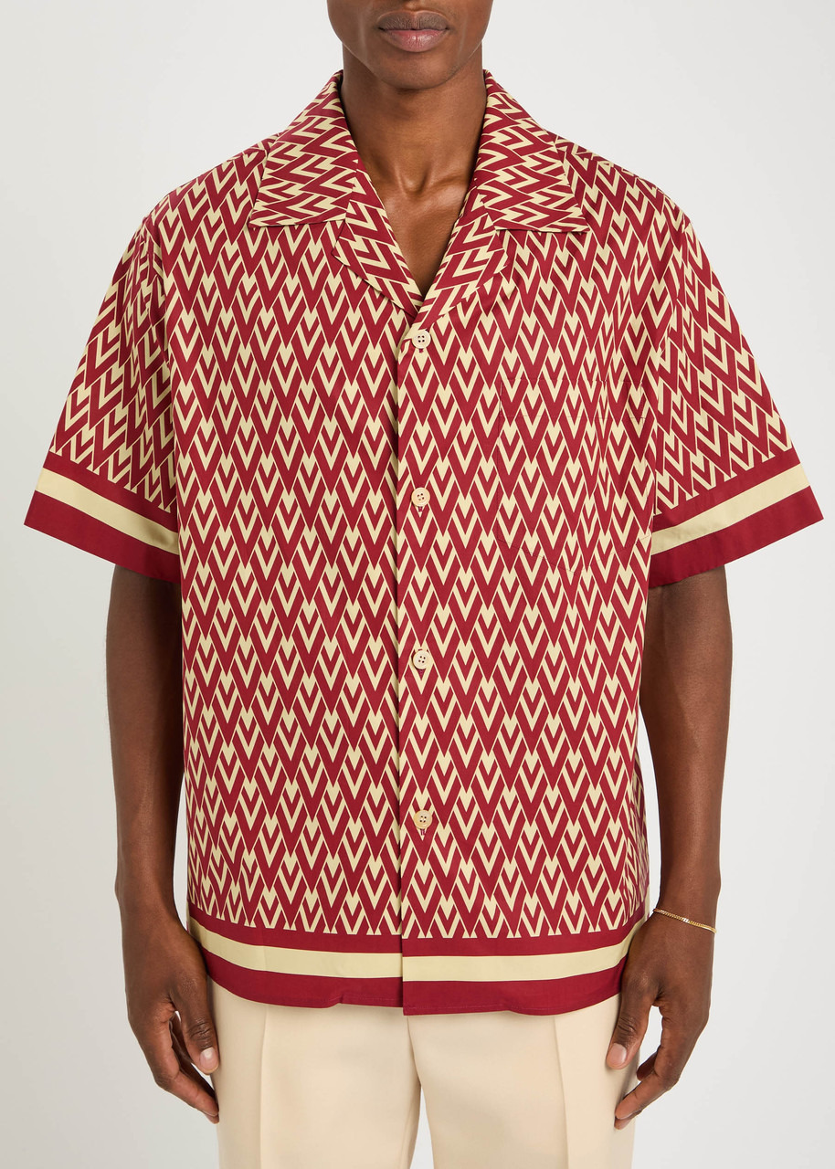 Valentino Garavani Toute La V Printed Cotton-poplin Shirt - 2